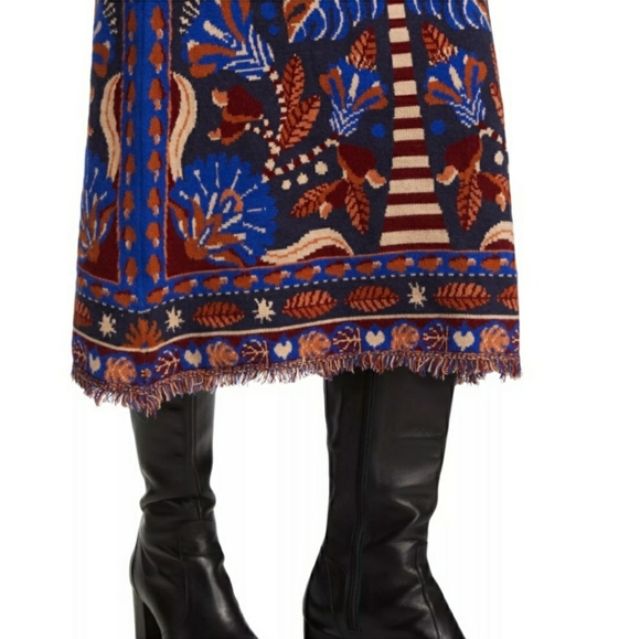 Farm Rio Jungle Knit Midi Skirt - Medium - Picture 8 of 8